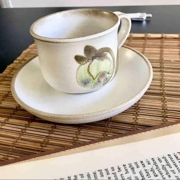 Antique Pottery DENBY ENGLAND - Cups & Saucers Set - Picture 5 of 5